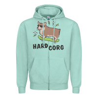 Seafoam hard corg Zipper Hoodie - artisFamous