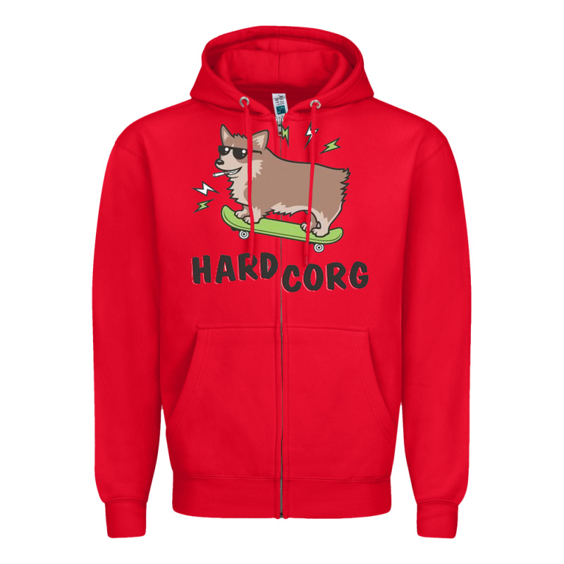 Hard Corg Zipper Hoodie by artisFamous | Teevron