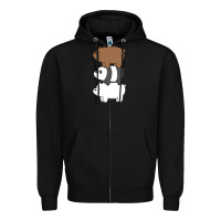 Black we bare bears the movie Zipper Hoodie - artisFamous