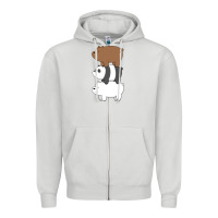 Dove Grey we bare bears the movie Zipper Hoodie - artisFamous