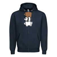 Navy we bare bears the movie Zipper Hoodie - artisFamous