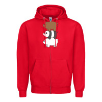 Red we bare bears the movie Zipper Hoodie - artisFamous
