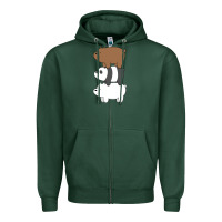 Sports Green we bare bears the movie Zipper Hoodie - artisFamous