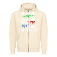 Sandshell one gun two gun red gun blue gun Zipper Hoodie - artisFamous