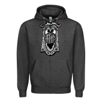 Charcoal Heather alice in wonderland doorknob Zipper Hoodie - artisFamous