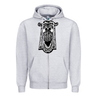 Heather Grey alice in wonderland doorknob Zipper Hoodie - artisFamous