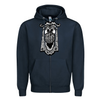 Navy alice in wonderland doorknob Zipper Hoodie - artisFamous