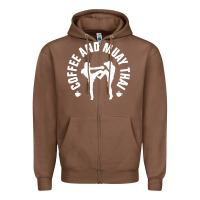 Chestnut caffè e muay thai divertente Zipper Hoodie - artisFamous