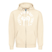 Sandshell caffè e muay thai divertente Zipper Hoodie - artisFamous