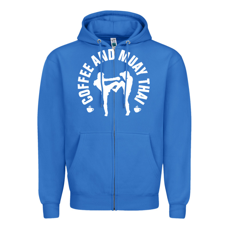 Caffè E Muay Thai Divertente Zipper Hoodie by artisFamous | Teevron