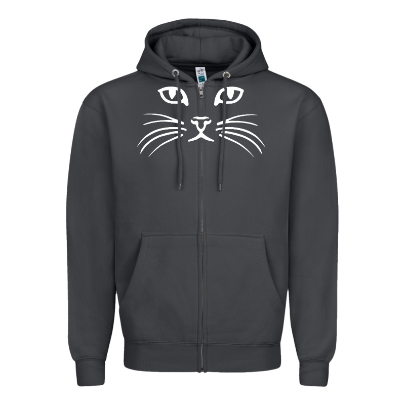 Cat Face Zipper Hoodie by artisFamous | Teevron