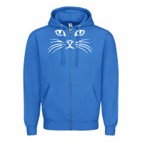 True Royal cat face Zipper Hoodie - artisFamous