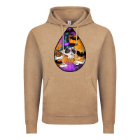 Vintage Coffee Hallowen Teardrop Vintage Hoodie - LillyAllenDesigns