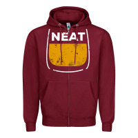 Burgundy neat whiskey glass Zipper Hoodie - artisFamous