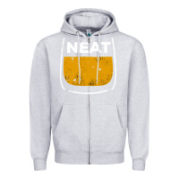 Heather Grey neat whiskey glass Zipper Hoodie - artisFamous