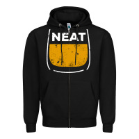 Black neat whiskey glass Zipper Hoodie - artisFamous