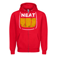 Red neat whiskey glass Zipper Hoodie - artisFamous