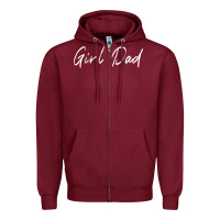 Burgundy girl dad Zipper Hoodie - artisFamous