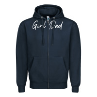 Navy girl dad Zipper Hoodie - artisFamous
