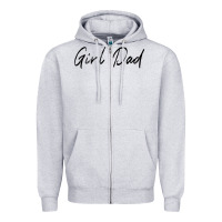 Heather Grey girl dad Zipper Hoodie - artisFamous