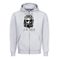 Heather Grey funny jesus easter yolo jk brb Zipper Hoodie - artisFamous