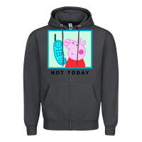 Smoke peppa pig not today Zipper Hoodie - artisFamous