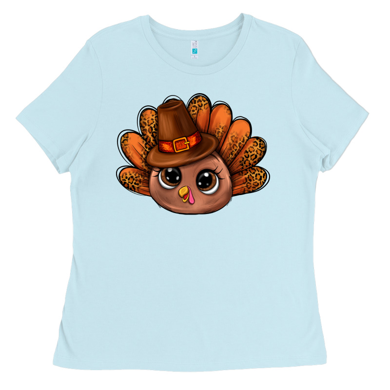 Turkey And Leopard Pattern And Thanksgiving Hat Bbs Ladies Tee by BundleAndBundleShop | Teevron
