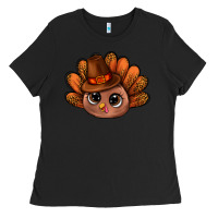 Black turkey and leopard pattern and thanksgiving hat bbs Ladies Tee - BundleAndBundleShop