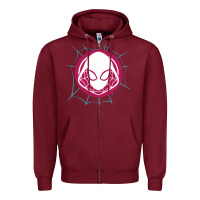 Burgundy spider girl Zipper Hoodie - artisFamous