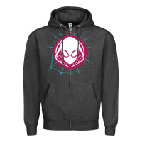 Charcoal Heather spider girl Zipper Hoodie - artisFamous
