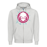 Dove Grey spider girl Zipper Hoodie - artisFamous