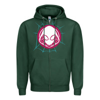 Sports Green spider girl Zipper Hoodie - artisFamous
