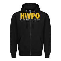 Black HWPO - HARD WORK PAYS OFF Zipper Hoodie - artisFamous