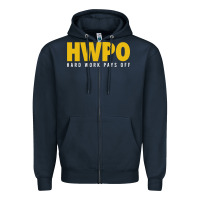 Navy HWPO - HARD WORK PAYS OFF Zipper Hoodie - artisFamous