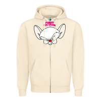 Sandshell pinky and the brain big face Zipper Hoodie - artisFamous