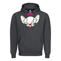 Smoke pinky and the brain big face Zipper Hoodie - artisFamous