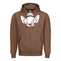 Chestnut pinky and the brain big face Zipper Hoodie - artisFamous