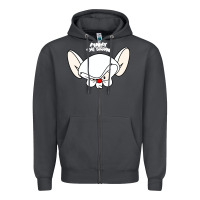 Smoke pinky and the brain big face Zipper Hoodie - artisFamous
