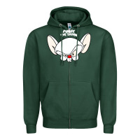 Sports Green pinky and the brain big face Zipper Hoodie - artisFamous