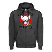 Charcoal Heather pinky and the brain you are under my control Zipper Hoodie - artisFamous