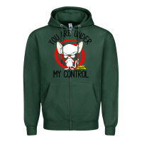 Sports Green pinky and the brain you are under my control Zipper Hoodie - artisFamous
