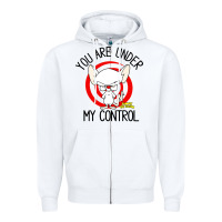 White pinky and the brain you are under my control Zipper Hoodie - artisFamous