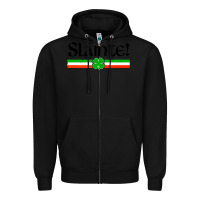 Black slainte shirt irish cheers toast shamrock Zipper Hoodie - artisFamous