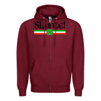Burgundy slainte shirt irish cheers toast shamrock Zipper Hoodie - artisFamous