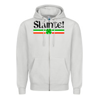 Dove Grey slainte shirt irish cheers toast shamrock Zipper Hoodie - artisFamous