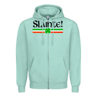 Seafoam slainte shirt irish cheers toast shamrock Zipper Hoodie - artisFamous