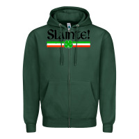 Sports Green slainte shirt irish cheers toast shamrock Zipper Hoodie - artisFamous