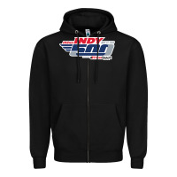 Black Indy 500 Zipper Hoodie - artisFamous