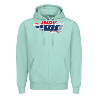 Seafoam Indy 500 Zipper Hoodie - artisFamous