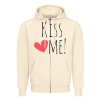 Sandshell Kiss Me Zipper Hoodie - artisFamous